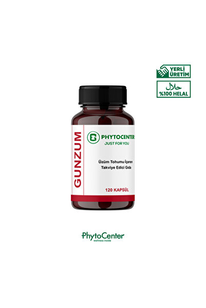 PHYTOCENTER Gunzum Üzüm Çekirdeği Ve Günlük Içeren Takviye Edici Gıda 120 Kapsül