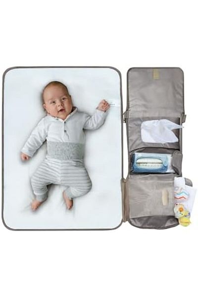 Moon Portable Diaper Changing Station Waterproof Foldable Baby Travel Changing Bag Kit - B