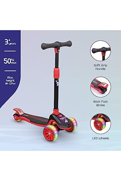 Moon Xplora Baby/Kids 3 Wheel Scooter Outdoor & Sports Scooter Toy with LED Light Up Wheel