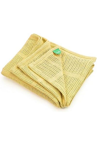 Moon Organic Cellular Blanket 75 X 100 cm – for baby 0 Months+ Pure Cotton Soft, Smooth