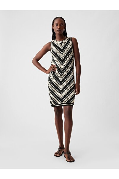 GAP KadınKroşe Örgü Desenli Mini Elbise