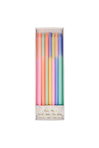 Meri Meri - Multi Colour Block Candles - Çok Renkli Blok Mumlar