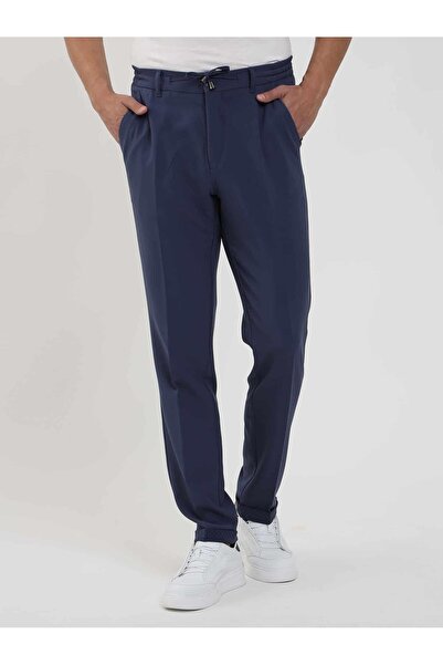 Dufy Lacivert Erkek Slim Fit Düz Jogger Pantolon - 104523