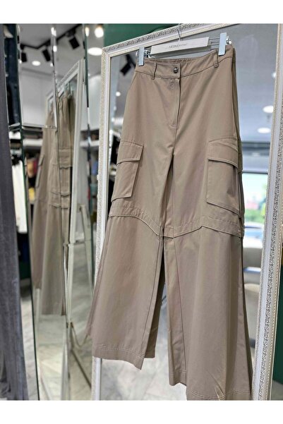 MERAM BUTİK Vuu Cargo Pants - Beige - 42