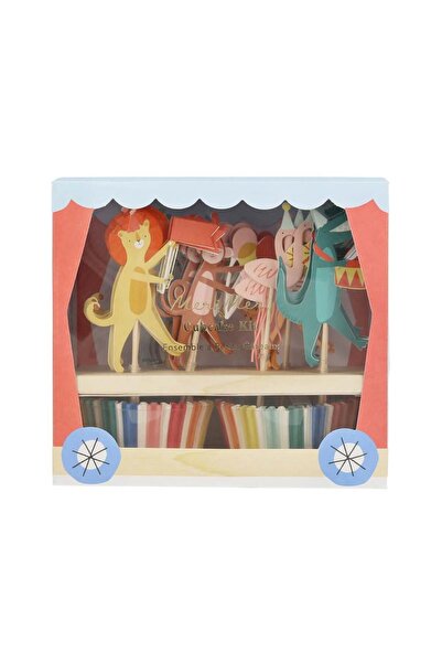 Meri Meri - Animal Parade Cupcake Kit - Hayvan Geçit Töreni Cupcake Kit (24'lü)