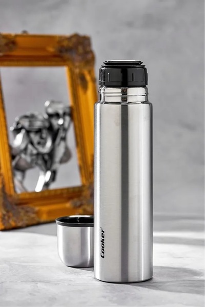 Elista Steel 750 ml Inox Mama Thermos Inside and Outside Steel Unbreakable in Home Camp Office