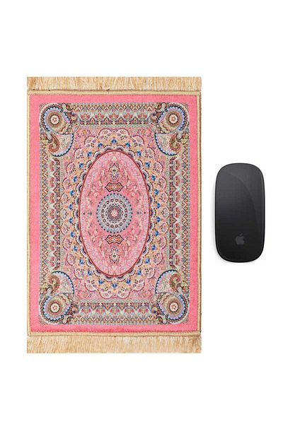 Bursa İpek Pink Decorative Small Carpet Mousepad
