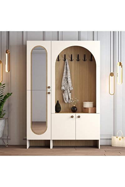 Variant Mobilya Palermo KM Portmanto V109 - Gölge Çizgili Meşe