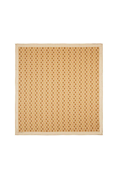 Bursa İpek Μεταξωτό μαντήλι με μονόγραμμα σκούρο χρυσό