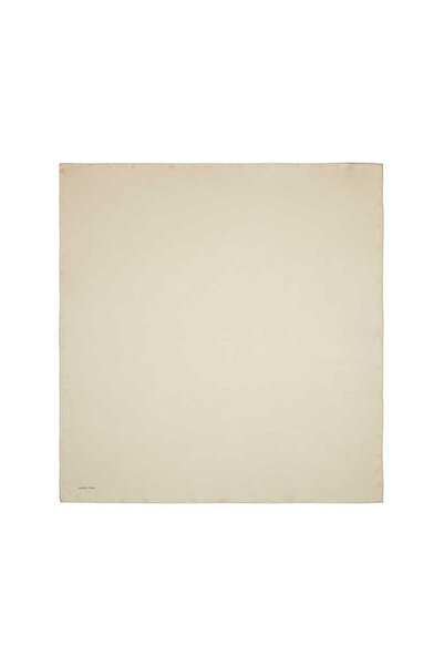 Bursa İpek Μπεζ μονόχρωμο μεταξωτό μαντήλι τουίλ