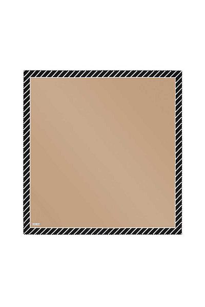 Bursa İpek Twill Silk Scarf - Mink StripEd PattErn
