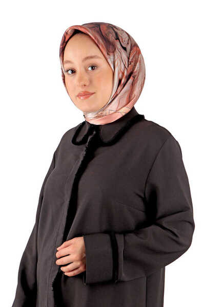 Bursa İpek Μεταξωτό φουλάρι Sura - Μοτίβο ζώνης σε πούδρα