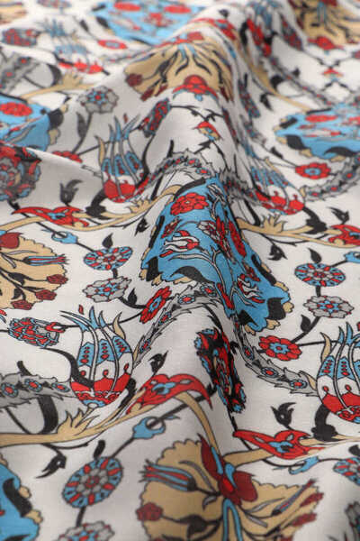 Bursa İpek Tulip Patterned Burgundy Soft Scarf