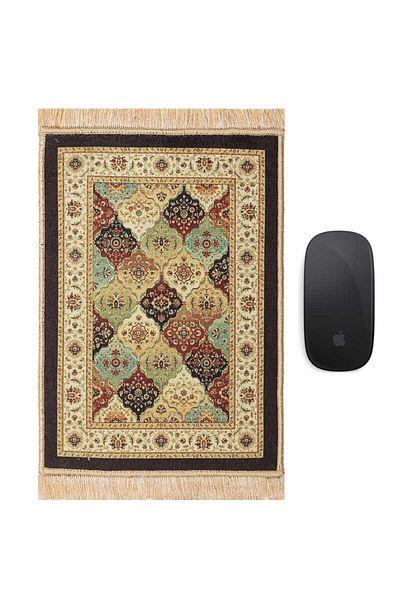 Bursa İpek Black Decorative Small Mouse Pad - Carpet Size