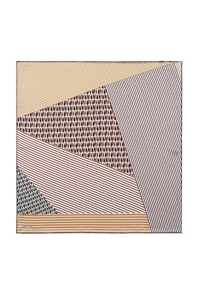 Bursa İpek Brown Drop Sura Silk Scarf