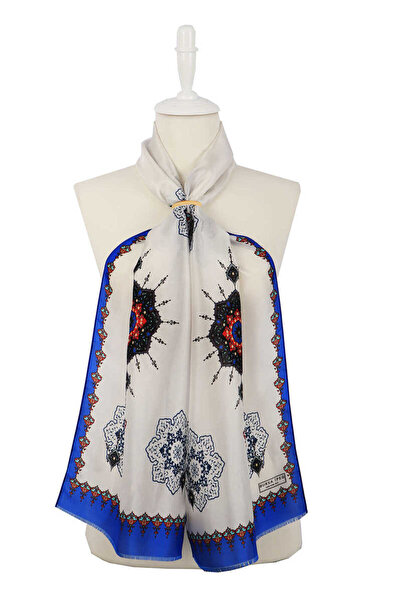 Bursa İpek Saks Water Green Belly Voile Esarfa de mătase