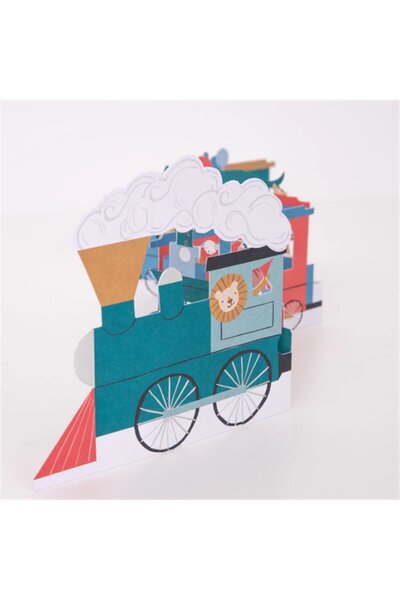 Meri Meri - Birthday Train Concertina Card - Birthday Train Greeting Card