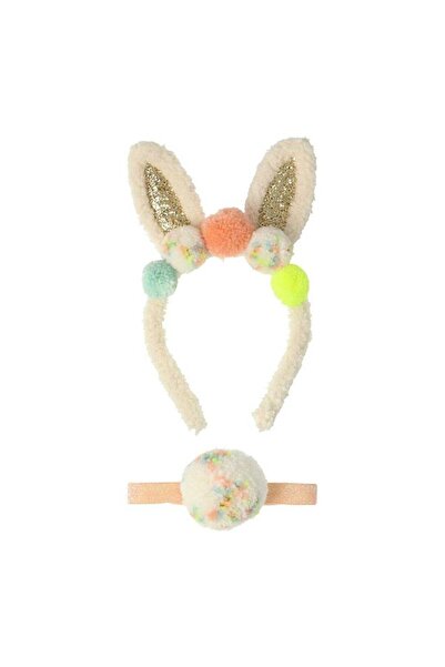 Meri Meri - Pompom Bunny Ear Dress-Up - Ponponlu Tavşan Kulağı Kiti