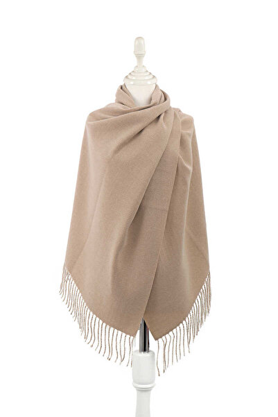 Bursa İpek Mink Cream Double Sided Winter Shawl
