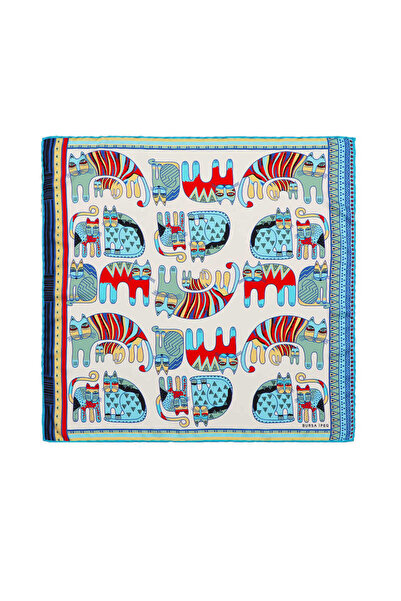 Bursa İpek Batista mătăsoasă cu model turcoaz mentă