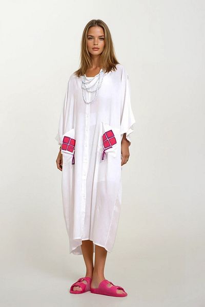 VAGGON ROCHIE DE FEMEI ALBĂ CU GÂRĂ IN V PE SPATE ȘI BUCHETE BUCHEȚE BUCHEȚE DE VISCOSĂ PRMX12009