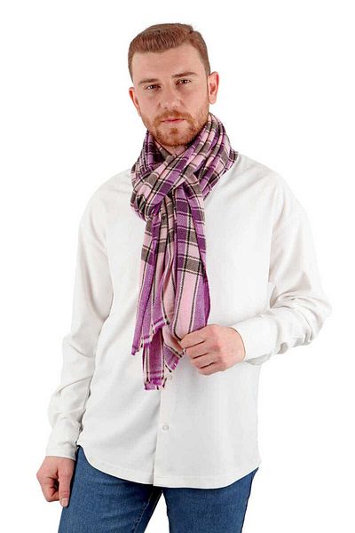 Bursa İpek Purple Men's Wool Wide Camisole