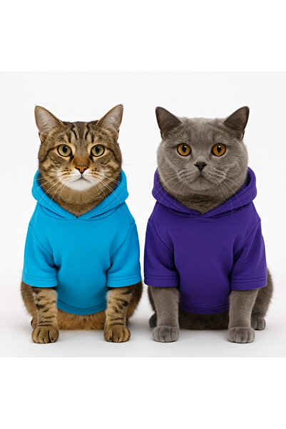 Buddy Store عبوة مزدوجة باللون الأزرق البنفسجي - سويت شيرت بغطاء للرأس مصنوع ...