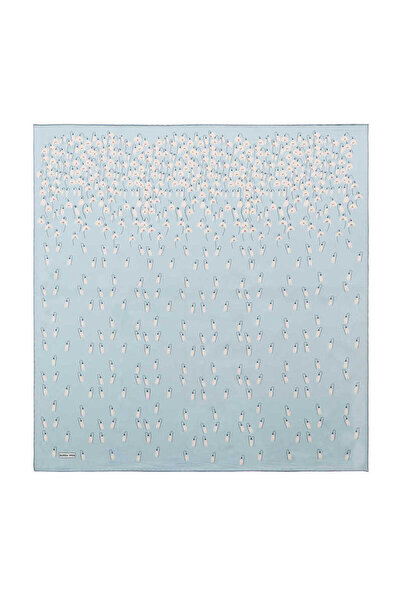 Bursa İpek Бебешко син копринен шал Snowdrop