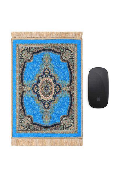 Bursa İpek Turquoise Decorative Small Mousepad - Carpet Design