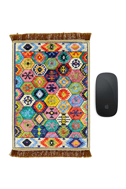 Bursa İpek Dark Blue Decorative Small Carpet Mousepad