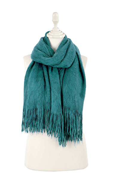 Bursa İpek Petrol Blue Angora Shawl