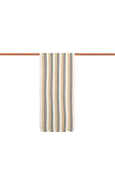 Bursa İpek Ανδρικό μάλλινο κασκόλ με κρέμα ανθρακί