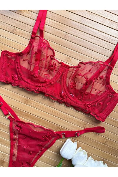 Ht Sağlık Floral Bra Set Bralet Set