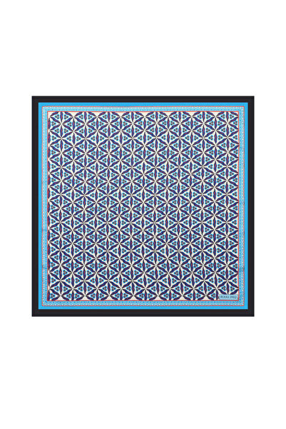 Bursa İpek منديل حريري بنمط سينتماني أسود