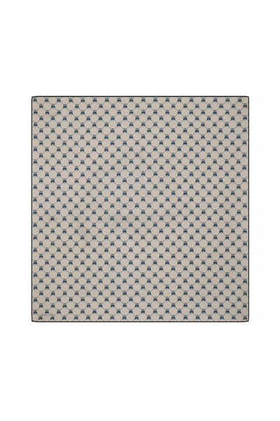 Bursa İpek Шовковий шарф з візерунком сірих метеликів