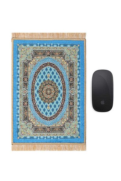 Bursa İpek Turquoise Decorative Small Mousepad - Carpet Design