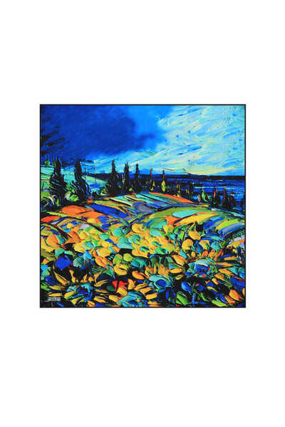 Bursa İpek Batista de matase - Model Blue Day Flowers