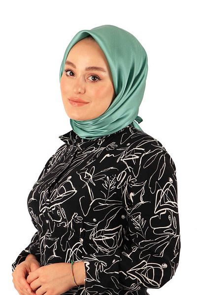 Bursa İpek Mint Solid Color Sura Silk Scarf
