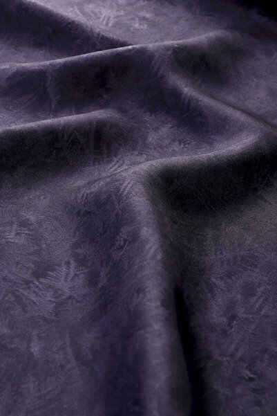 Bursa İpek Navy Blue Twill Silk Scarf - Brush Pattern