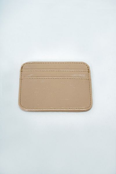 VAGGON Women's Beige Faux Leather Card Holder Size Zippered Mini Wallet Prmx14076
