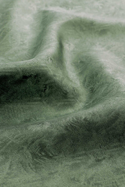 Bursa İpek Πράσινο μεταξωτό μαντίλι Twill - Μοτίβο πινέλου