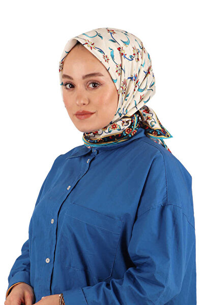 Bursa İpek Μεταξένιο μαντίλι με κίτρινο μοτίβο αγριολούλουδου