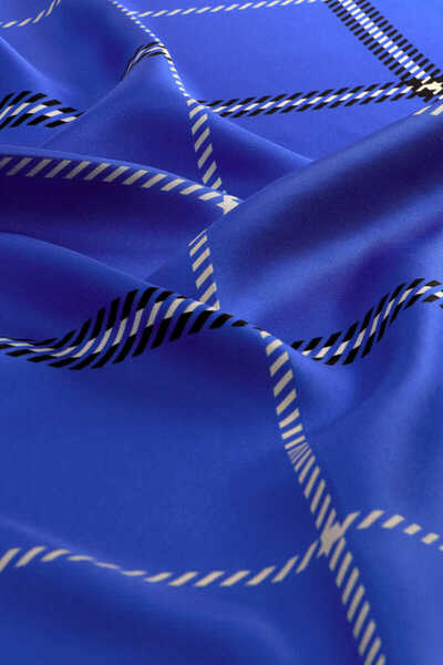 Bursa İpek Шовковий шарф з твіловим візерунком - Saks