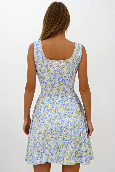 VAGGON Жіночі сині плісировані шорти з U-подібним вирізом на блискавці Vs00221