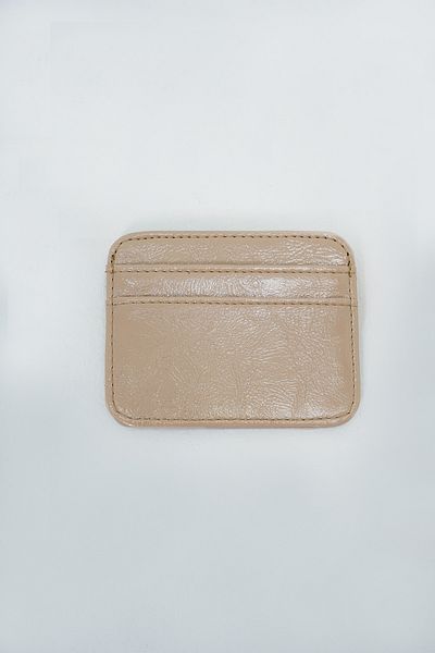 VAGGON Women's Beige Faux Leather Card Holder Size Zippered Mini Wallet Prmx14076