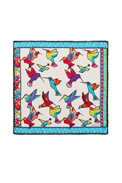 Bursa İpek Șervețel mătăsos cu model verde violet