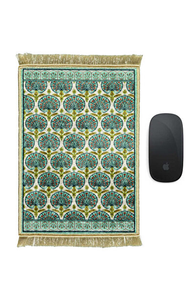 Bursa İpek Green Decorative Small Carpet Mousepad