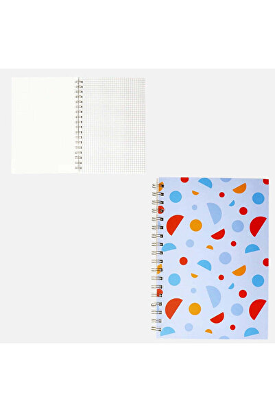 Flying Tiger Copenhagen Geometrik Desenli Spiralli Kareli B5 Defter