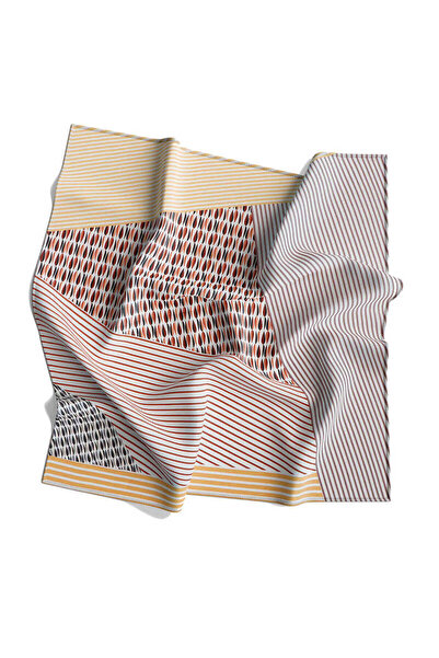 Bursa İpek Brown Drop Sura Silk Scarf