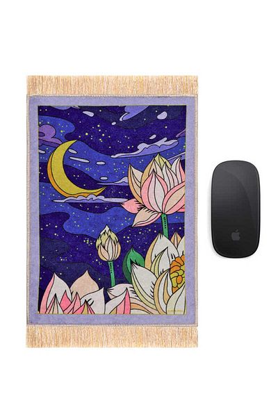 Bursa İpek Saks Night Decorative Small Carpet Mousepad
